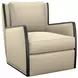 Delancey Cream Upholstered Swivel Chair