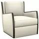 Delancey Beige Upholstered Swivel Chair