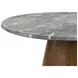 Franklin Gray and Dark Oak 50" Round Marble Top Dining Table