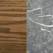 Franklin Gray and Dark Oak 50" Round Marble Top Dining Table