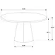 Franklin Gray and Dark Oak 50" Round Marble Top Dining Table