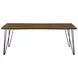 Neve Sheesham Grey And Gunmetal Live Edge Dining Table