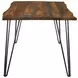 Neve Sheesham Grey And Gunmetal Live Edge Dining Table