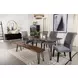 Neve Sheesham Grey And Gunmetal Live Edge Dining Table
