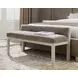 Joinery Washed White Oak and Brindle Gray Performance Fabric Upholstered Bed Bench