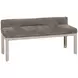 Joinery Washed White Oak and Brindle Gray Performance Fabric Upholstered Bed Bench