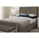 Joinery Espresso Oak and Brindle Gray Performance Fabric Queen Upholstered Panel Bed