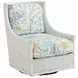 Ocean Breeze Preston Blue Upholstered Swivel Chair