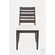 Lincoln Square Dark Espresso And Cream Fabric Ladder Back Side Chair Set of 2