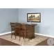 Golden Hearth Medium Brown 78" Farmhouse Wood Home Bar