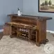Golden Hearth Medium Brown 78" Farmhouse Wood Home Bar