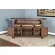 Golden Hearth Medium Brown 78" Farmhouse Wood Home Bar