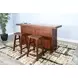 Golden Hearth Medium Brown 78" Farmhouse Wood Home Bar
