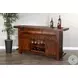 Golden Hearth Medium Brown 78" Farmhouse Wood Home Bar