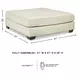 Rawcliffe Parchment Oversized Accent Ottoman
