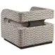 Coda Zanzibar Beige and Brown Upholstered Swivel Chair