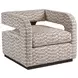 Coda Zanzibar Beige and Brown Upholstered Swivel Chair