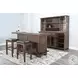 Golden Hearth Natural 80" Traditional Wood Home Bar