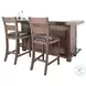 Golden Hearth Natural 80" Traditional Wood Home Bar
