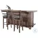 Golden Hearth Natural 80" Traditional Wood Home Bar