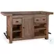 Golden Hearth Natural 80" Traditional Wood Home Bar