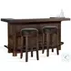 Autumn Echo Dark Brown 80" Traditional Wood Home Bar