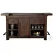 Autumn Echo Dark Brown 80" Traditional Wood Home Bar