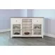 Carriage House Cottage White and European Dark 2 Glass Door Buffet