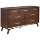 Arden Walnut 7 Drawer Dresser