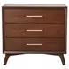 Arden Walnut 3 Drawers Small Chest
