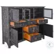Cozy Luxe Black Sand 5 Drawer Server