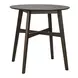 Space Savers Satin Walnut and Denim Blue Upholstered 5 Piece Gathering Dining Set