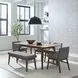 Smart Living Satin Walnut 75" Extendable Rectangular Dining Table