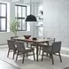 Smart Living Satin Walnut 75" Extendable Rectangular Dining Table