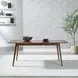 Smart Living Satin Walnut 75" Extendable Rectangular Dining Table