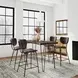 Nature's Edge Slate and Dark Brown Upholstered 5 Piece Counter Height Dining Set
