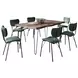 Nature's Edge Slate and Jade Upholstered 7 Piece Dining Set