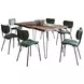 Nature's Edge Slate and Jade Upholstered 7 Piece Dining Set