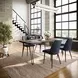 Nature's Edge Slate and Blueberry Upholstered 5 Piece Dining Set