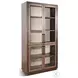 Autumn Echo Dark Brown 4 Glass Door Display Cabinet