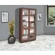 Autumn Echo Dark Brown 4 Glass Door Display Cabinet