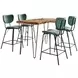 Nature's Edge Natural and Jade Upholstered 5 Piece Counter Height Dining Set
