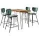 Nature's Edge Natural and Jade Upholstered 5 Piece Counter Height Dining Set