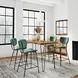 Nature's Edge Natural and Jade Upholstered 5 Piece Counter Height Dining Set