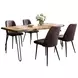 Nature's Edge Natural and Dark Brown Upholstered 5 Piece Dining Set