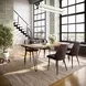 Nature's Edge Natural and Dark Brown Upholstered 5 Piece Dining Set