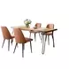 Nature's Edge Natural and Light Brown Upholstered 5 Piece Dining Set