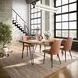 Nature's Edge Natural and Light Brown Upholstered 5 Piece Dining Set