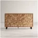 Geometrix Natural 3 Door Accent Cabinet