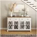 Aurora Hills Brushed White 4 Door Accent Cabinet